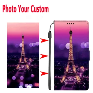 Customized DIY Leather Flip Phone Cases For Vivo V29 LITE Case V27e V27 5G V25 Pro V23 V21 V21e Wallet Book Stand Magnetic Cover - Image 2