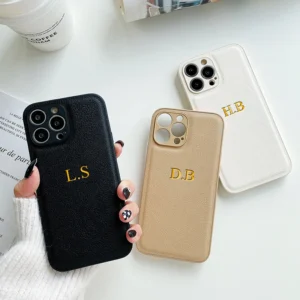 Personalised Customized Initials Name Leather Case For Samsung Galaxy S25 S24 S23 S22 S21 Ultra S20 FE A55 A54 A53 A52 A15 A14 - Image 2