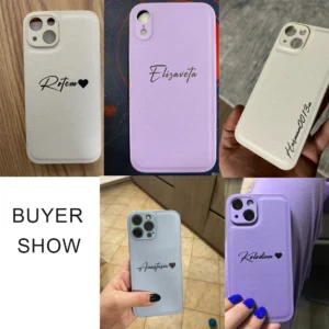 14 15 16 Pro Max Case DIY Name Personalised Customized Leather Luxury Square Cover For iPhone 11 12 13 14 15 16 Pro Max Gift - Image 5