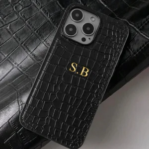 Personalized Customized Initials Name Letters Case For iPhone 16 15 14 13 12 11 Pro Max Luxury Soft Crocodile Leather DIY Cover - Image 5