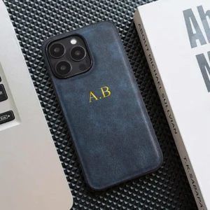 Personalized Customized Initials Name Case For iPhone 11 12 13 14 15 16 Pro Max Luxury Leather DIY Engraved Cover 14 15 16 Plus - Image 1