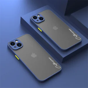 14 15 Pro Max Case Personalised Customized Name Shockproof Matte Silicone Bumper Hard Cover For iPhone 11 12 13 14 15 Pro Max - Image 1